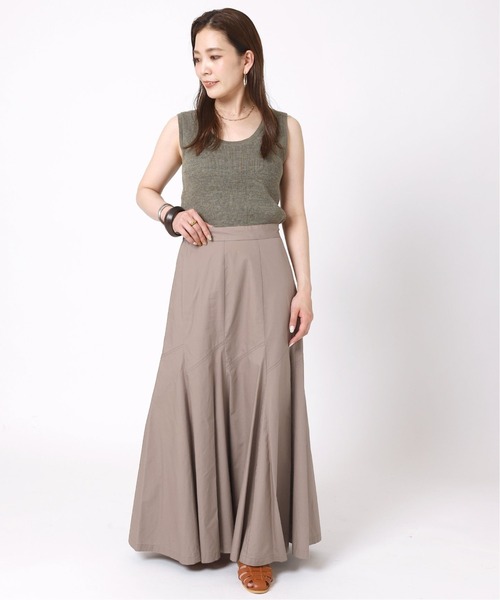 B.C STOCK（ベーセーストック）の「ゴアードフレアースカート（スカート・レディース・ブラック/ブラウン/イエロー・FREE）」の9枚目の写真