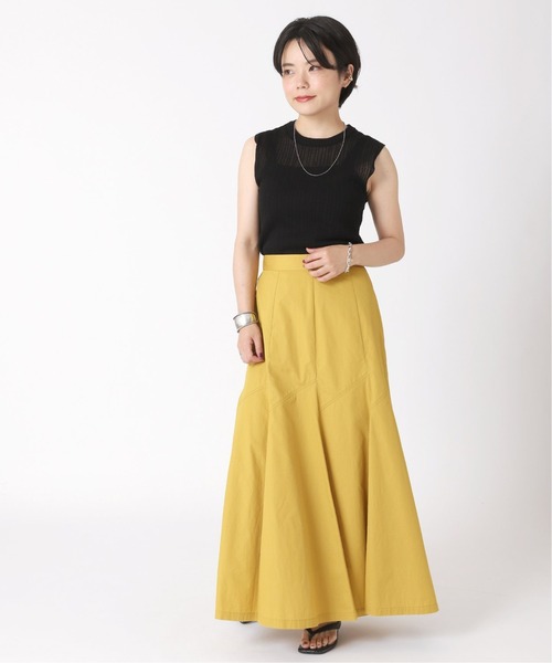 B.C STOCK（ベーセーストック）の「ゴアードフレアースカート（スカート・レディース・ブラック/ブラウン/イエロー・FREE）」の14枚目の写真