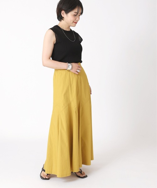 B.C STOCK（ベーセーストック）の「ゴアードフレアースカート（スカート・レディース・ブラック/ブラウン/イエロー・FREE）」の15枚目の写真