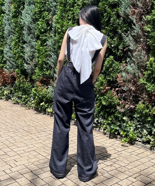 DOUBLE STANDARD CLOTHING（ダブルスタンダードクロージング）の「バックリボンノースリーブブラウス（WEB限定）（シャツ/ブラウス・レディース・ブラック/オフホワイト・38/36）」の19枚目の写真