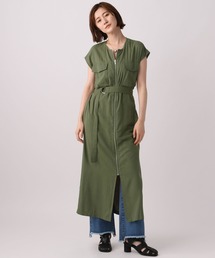 A part by | ミリタリーZIPワンピース　352983(ワンピース)