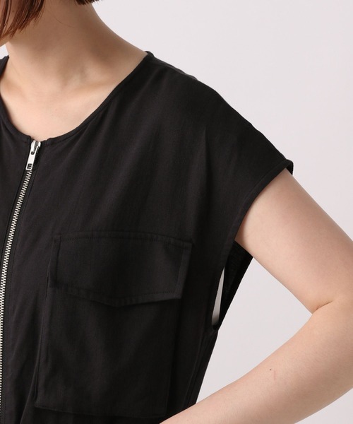 A part by（アパートバイ）の「ミリタリーZIPワンピース　352983（ワンピース・レディース・ブラック/カーキ・FREE）」の12枚目の写真