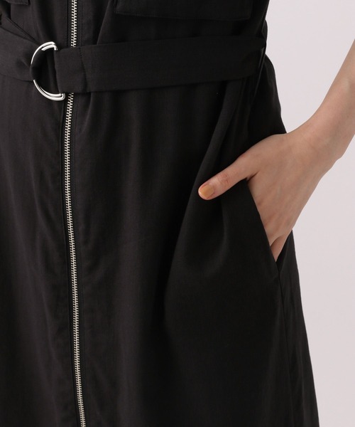 A part by（アパートバイ）の「ミリタリーZIPワンピース　352983（ワンピース・レディース・ブラック/カーキ・FREE）」の13枚目の写真