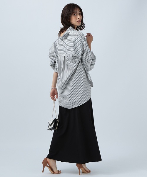 BAYFLOW（ベイフロー）の「ストライプシャツ（シャツ/ブラウス・レディース・ホワイト/ブルー/グリーン・FREE）」の13枚目の写真