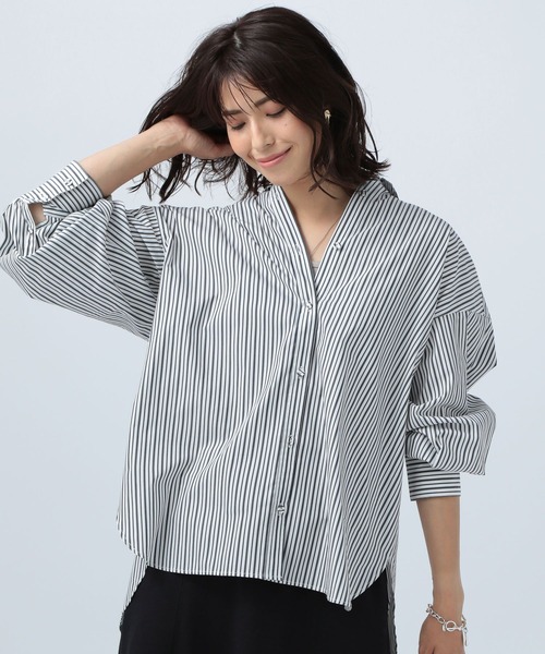 BAYFLOW（ベイフロー）の「ストライプシャツ（シャツ/ブラウス・レディース・ホワイト/ブルー/グリーン・FREE）」の14枚目の写真