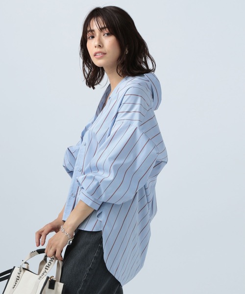 BAYFLOW（ベイフロー）の「ストライプシャツ（シャツ/ブラウス・レディース・ホワイト/ブルー/グリーン・FREE）」の17枚目の写真