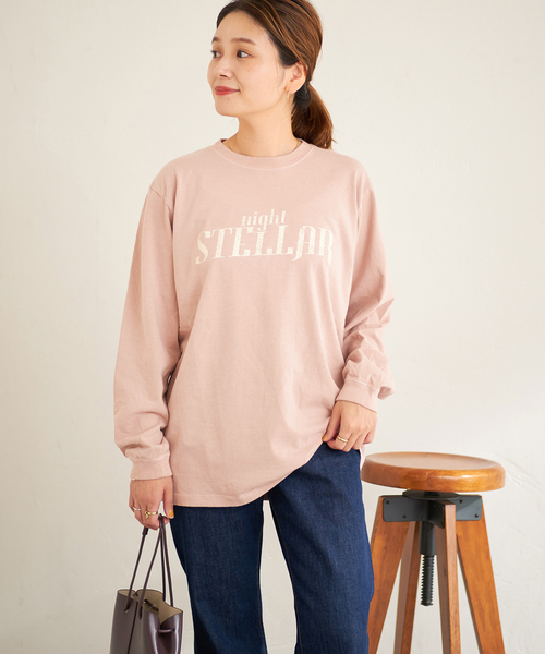 Odub（オーダブ）の「《予約》別注【Odub/オーダブ】LOGO L/S TEE：ロンT（Tシャツ/カットソー・レディース・ホワイト/ブラック/ピンク・FREE）」の3枚目の写真