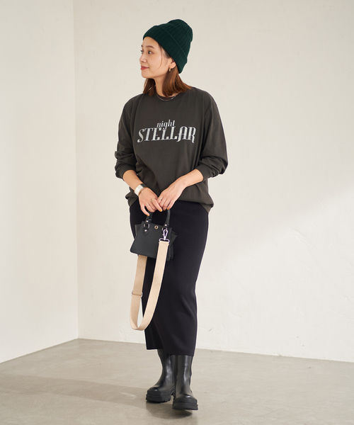 Odub（オーダブ）の「《予約》別注【Odub/オーダブ】LOGO L/S TEE：ロンT（Tシャツ/カットソー・レディース・ホワイト/ブラック/ピンク・FREE）」の4枚目の写真