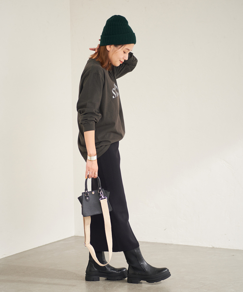 Odub（オーダブ）の「《予約》別注【Odub/オーダブ】LOGO L/S TEE：ロンT（Tシャツ/カットソー・レディース・ホワイト/ブラック/ピンク・FREE）」の7枚目の写真