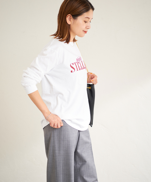 Odub（オーダブ）の「《予約》別注【Odub/オーダブ】LOGO L/S TEE：ロンT（Tシャツ/カットソー・レディース・ホワイト/ブラック/ピンク・FREE）」の11枚目の写真