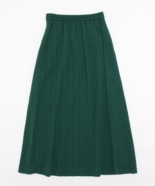 FIL DE FER（フィルデフェール）の「変形ドビーストライプ　フレアロングスカート（スカート・レディース・ブルー/グリーン・FREE）」の3枚目の写真