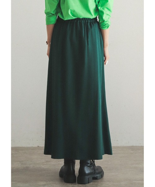 FIL DE FER（フィルデフェール）の「変形ドビーストライプ　フレアロングスカート（スカート・レディース・ブルー/グリーン・FREE）」の17枚目の写真