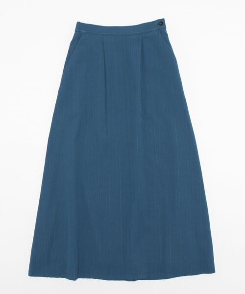 FIL DE FER（フィルデフェール）の「変形ドビーストライプ　フレアロングスカート（スカート・レディース・ブルー/グリーン・FREE）」の19枚目の写真