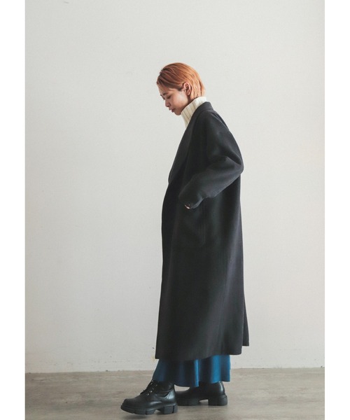 FIL DE FER（フィルデフェール）の「変形ドビーストライプ　フレアロングスカート（スカート・レディース・ブルー/グリーン・FREE）」の9枚目の写真