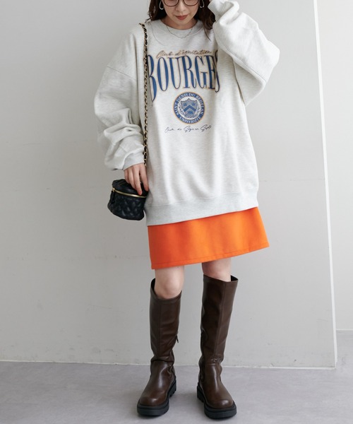 DISCOAT(ディスコート)の「台形ミニスカート(スカート・レディース・オレンジ/ネイビー・FREE)」の14枚目の写真