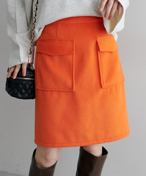 DISCOAT(ディスコート)の「台形ミニスカート(スカート・レディース・オレンジ/ネイビー・FREE)」の19枚目の写真