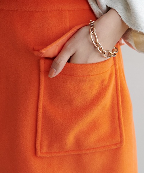 DISCOAT(ディスコート)の「台形ミニスカート(スカート・レディース・オレンジ/ネイビー・FREE)」の22枚目の写真