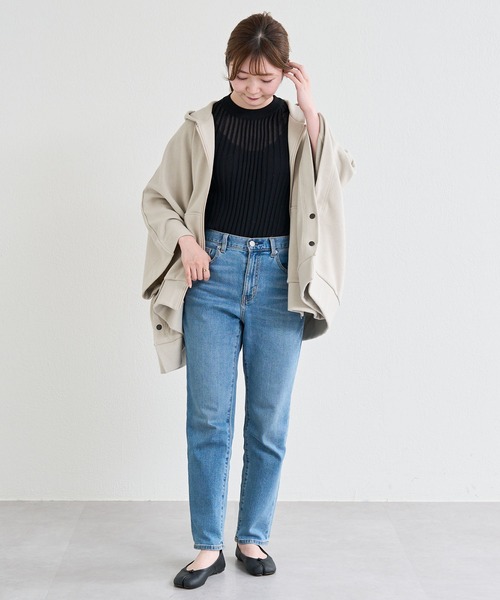 russet（ラシット）の「スウェットポンチョ(O-029)（パーカー・レディース・ブラック/ベージュ/グレー/グリーン/マスタード・FREE）」の9枚目の写真