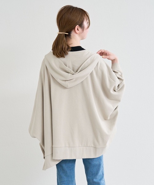 russet（ラシット）の「スウェットポンチョ(O-029)（パーカー・レディース・ブラック/ベージュ/グレー/グリーン/マスタード・FREE）」の15枚目の写真