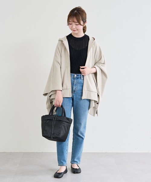 russet（ラシット）の「スウェットポンチョ(O-029)（パーカー・レディース・ブラック/ベージュ/グレー/グリーン/マスタード・FREE）」の11枚目の写真