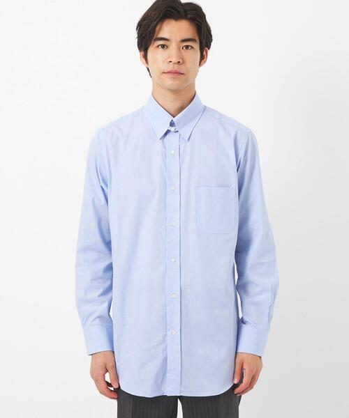 green label relaxing（グリーンレーベルリラクシング）の「＜CANCLINI＞スタンダード タブカラー ドレスシャツ（ビジネスシャツ・メンズ・ホワイト/ライラック/コバルトブルー/ライトブルー・39cm/37cm/38cm/40cm/41cm/42cm/43cm）」の5枚目の写真