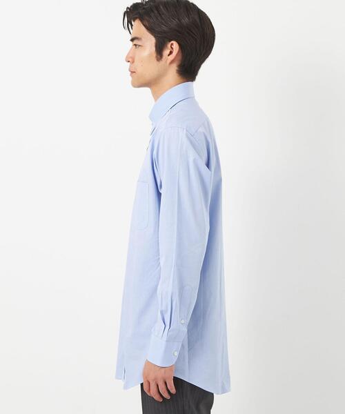 green label relaxing（グリーンレーベルリラクシング）の「＜CANCLINI＞スタンダード タブカラー ドレスシャツ（ビジネスシャツ・メンズ・ホワイト/ライラック/コバルトブルー/ライトブルー・39cm/37cm/38cm/40cm/41cm/42cm/43cm）」の6枚目の写真