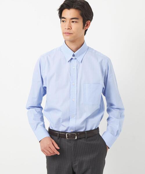 green label relaxing（グリーンレーベルリラクシング）の「＜CANCLINI＞スタンダード タブカラー ドレスシャツ（ビジネスシャツ・メンズ・ホワイト/ライラック/コバルトブルー/ライトブルー・39cm/37cm/38cm/40cm/41cm/42cm/43cm）」の8枚目の写真