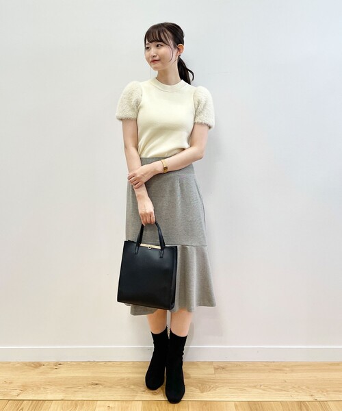 index（インデックス）の「◆【WEB限定アイテム】フェイクファースリーブニット（ニット/セーター・レディース・ブラック/サンドベージュ/オフホワイト・40/38/42/36）」の22枚目の写真