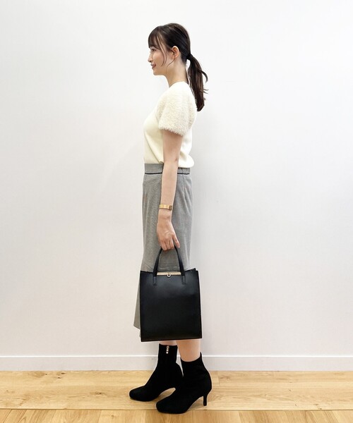 index（インデックス）の「◆【WEB限定アイテム】フェイクファースリーブニット（ニット/セーター・レディース・ブラック/サンドベージュ/オフホワイト・40/38/42/36）」の7枚目の写真