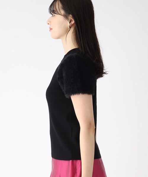 index（インデックス）の「◆【WEB限定アイテム】フェイクファースリーブニット（ニット/セーター・レディース・ブラック/サンドベージュ/オフホワイト・40/38/42/36）」の8枚目の写真