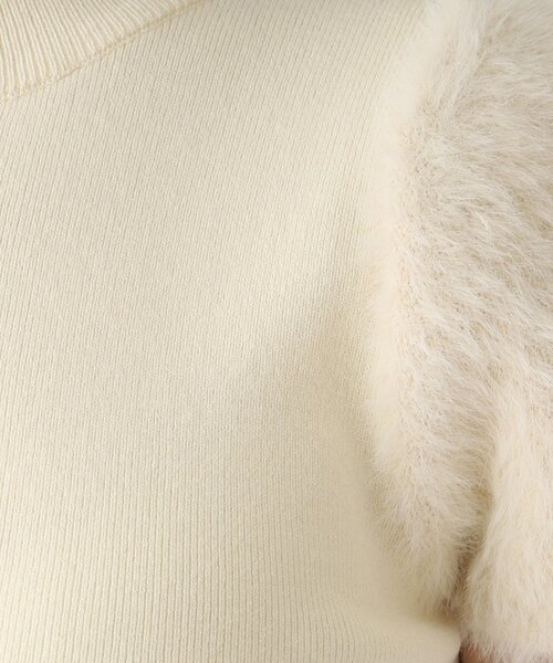 index（インデックス）の「◆【WEB限定アイテム】フェイクファースリーブニット（ニット/セーター・レディース・ブラック/サンドベージュ/オフホワイト・40/38/42/36）」の14枚目の写真