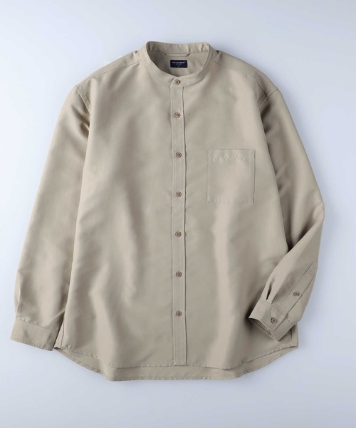 BACK NUMBER(バックナンバー)の「【BACK NUMBER】バンドカラーシャツ(シャツ/ブラウス・メンズ・ライトベージュ/ブラック/グリーン・L/M/XL)」の3枚目の写真