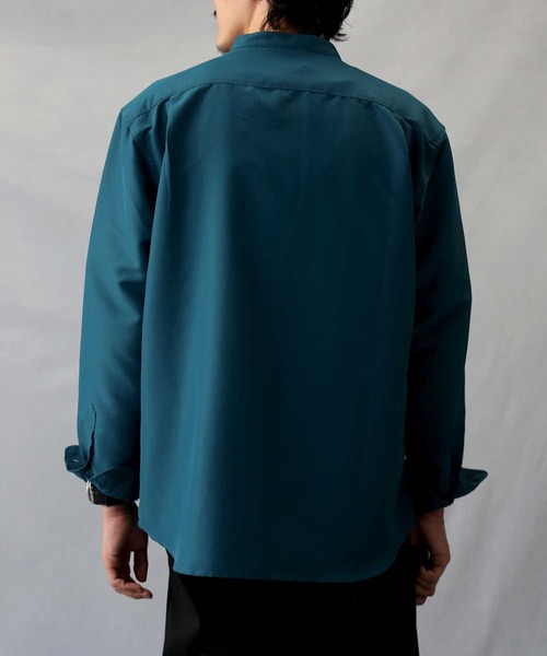 BACK NUMBER(バックナンバー)の「【BACK NUMBER】バンドカラーシャツ(シャツ/ブラウス・メンズ・ライトベージュ/ブラック/グリーン・L/M/XL)」の6枚目の写真