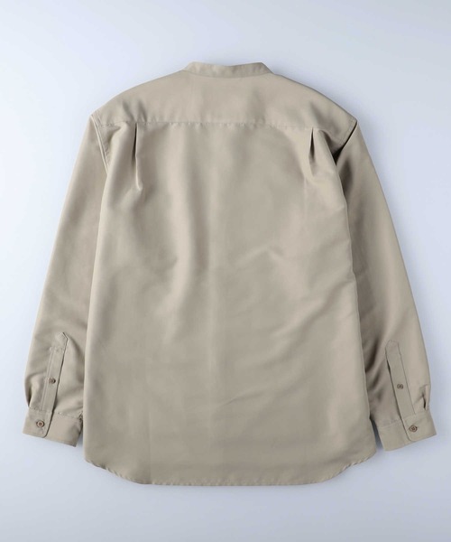 BACK NUMBER(バックナンバー)の「【BACK NUMBER】バンドカラーシャツ(シャツ/ブラウス・メンズ・ライトベージュ/ブラック/グリーン・L/M/XL)」の9枚目の写真