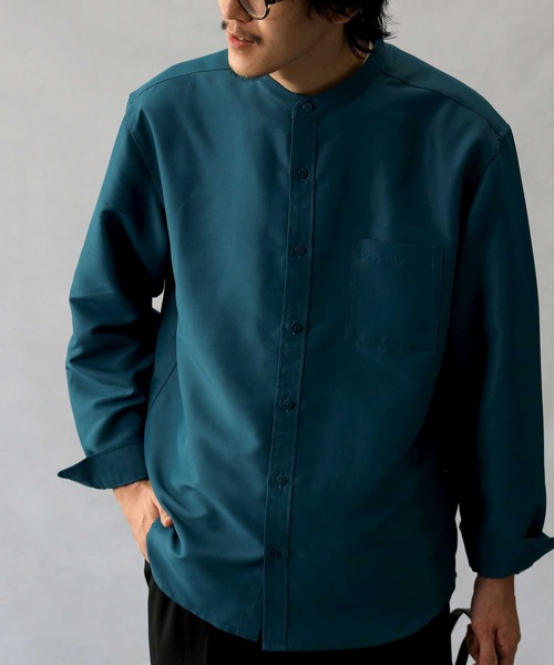 BACK NUMBER(バックナンバー)の「【BACK NUMBER】バンドカラーシャツ(シャツ/ブラウス・メンズ・ライトベージュ/ブラック/グリーン・L/M/XL)」の18枚目の写真