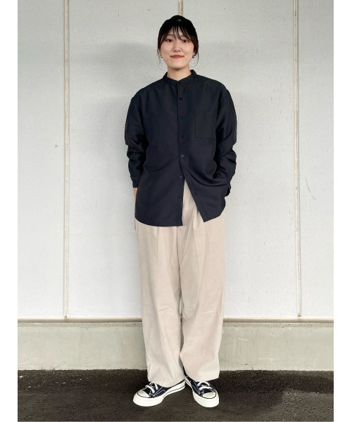 BACK NUMBER(バックナンバー)の「【BACK NUMBER】バンドカラーシャツ(シャツ/ブラウス・メンズ・ライトベージュ/ブラック/グリーン・L/M/XL)」の19枚目の写真