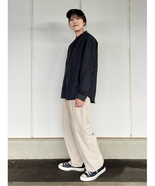 BACK NUMBER(バックナンバー)の「【BACK NUMBER】バンドカラーシャツ(シャツ/ブラウス・メンズ・ライトベージュ/ブラック/グリーン・L/M/XL)」の20枚目の写真