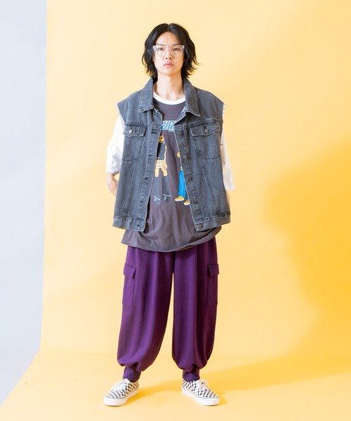 PUNYUS（プニュズ）の「カーゴスウェットパンツ（スウェットパンツ・レディース・ワイン/ダークグリーン/パープル・1/2/3/4）」の17枚目の写真