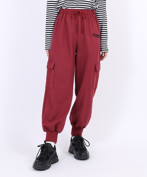 PUNYUS（プニュズ）の「カーゴスウェットパンツ（スウェットパンツ・レディース・ワイン/ダークグリーン/パープル・1/2/3/4）」の10枚目の写真