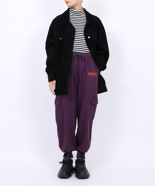 PUNYUS（プニュズ）の「カーゴスウェットパンツ（スウェットパンツ・レディース・ワイン/ダークグリーン/パープル・1/2/3/4）」の15枚目の写真