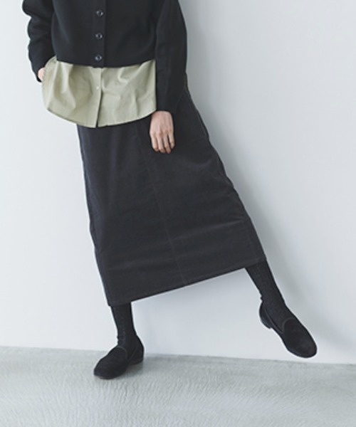 studio CLIP（スタディオクリップ）の「《DAYS》ストレッチコールスカート（スカート・レディース・ブルー/スモーク/キャメル・MEDIUM/LARGE）」の3枚目の写真