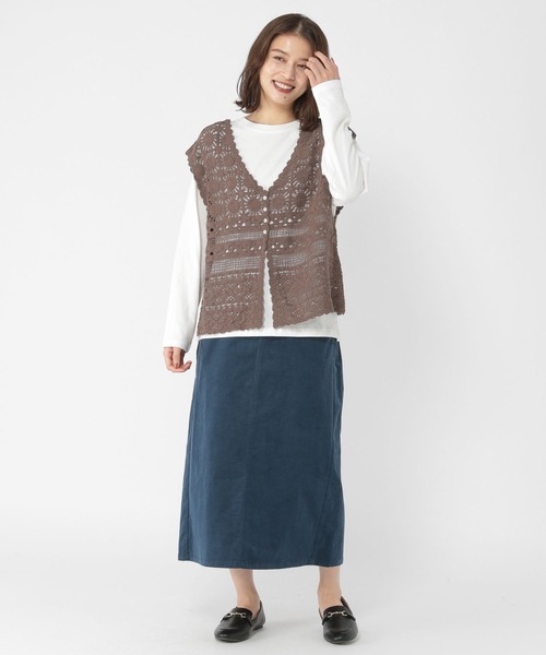 studio CLIP（スタディオクリップ）の「《DAYS》ストレッチコールスカート（スカート・レディース・ブルー/スモーク/キャメル・MEDIUM/LARGE）」の20枚目の写真