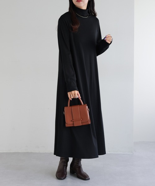 DISCOAT(ディスコート)の「【WEB限定】リブタートルワンピース(ワンピース・レディース・ブラック/ライトグレー/ブラウン・FREE)」の12枚目の写真