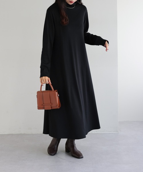 DISCOAT(ディスコート)の「【WEB限定】リブタートルワンピース(ワンピース・レディース・ブラック/ライトグレー/ブラウン・FREE)」の14枚目の写真