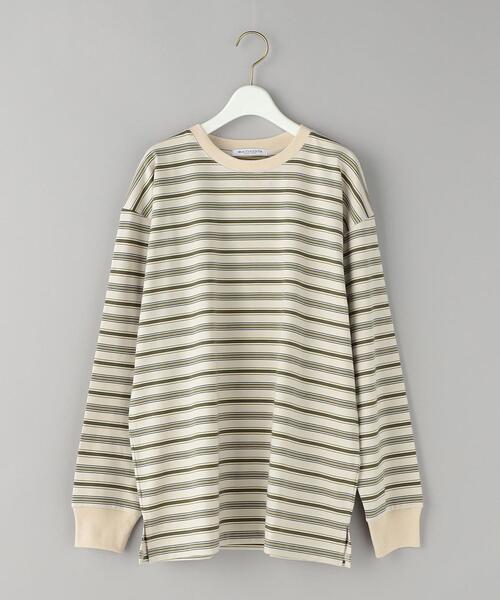 BEAUTY&YOUTH UNITED ARROWS（ビューティーアンドユースユナイテッドアローズ）の「コットン マルチボーダー ロングスリーブ Tシャツ -ウォッシャブル-（Tシャツ/カットソー・レディース・コバルトブルー/ベージュ・FREE）」の18枚目の写真