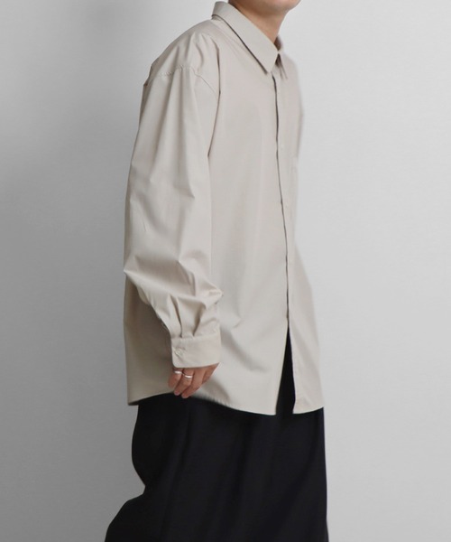 Confirm（コンファーム）の「ルーズベーシックシャツ【Confirm】（シャツ/ブラウス・メンズ・ベージュ/ホワイト/サックスブルー/ブラック・M/L）」の8枚目の写真
