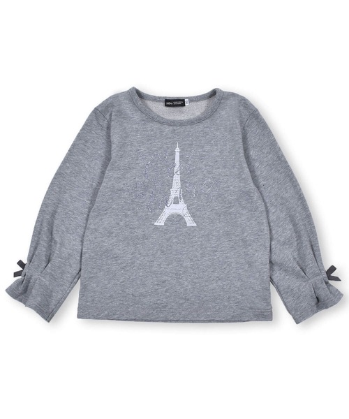 セール】BeBe/ミニウラゲエッフェル塔プリントトレーナー(80~150cm