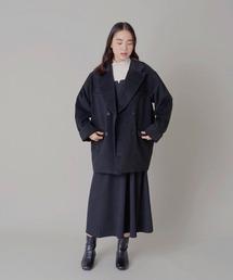 A de a.v.v | ビッグシルエットフェイクウールコート(チェスターコート)