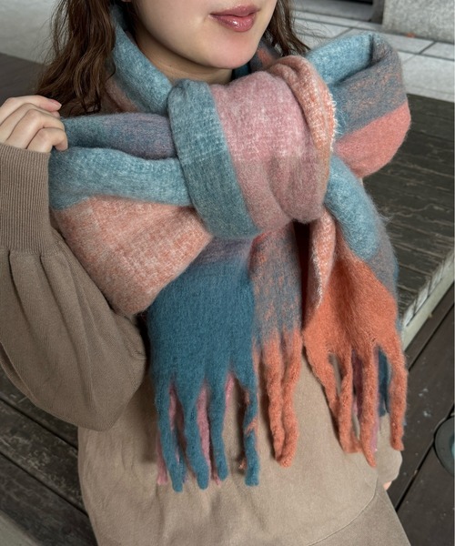 kutirlune／マルチチェックボリュームマフラー（マフラー