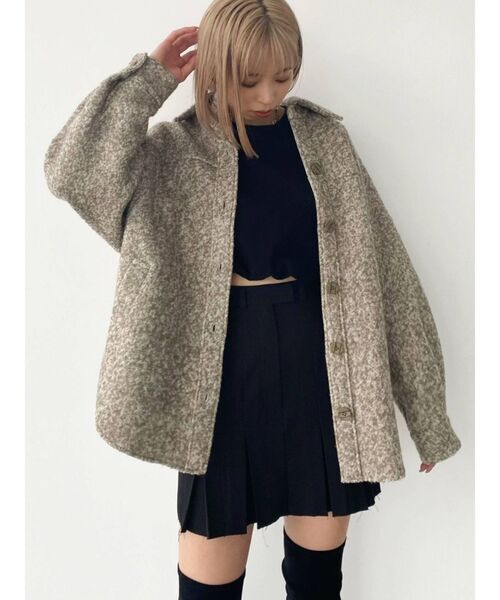 EMODA（エモダ）の「ウエストギャザーショートスウェット（スウェット・レディース・ブラック/ホワイト/レッド・FREE）」の4枚目の写真